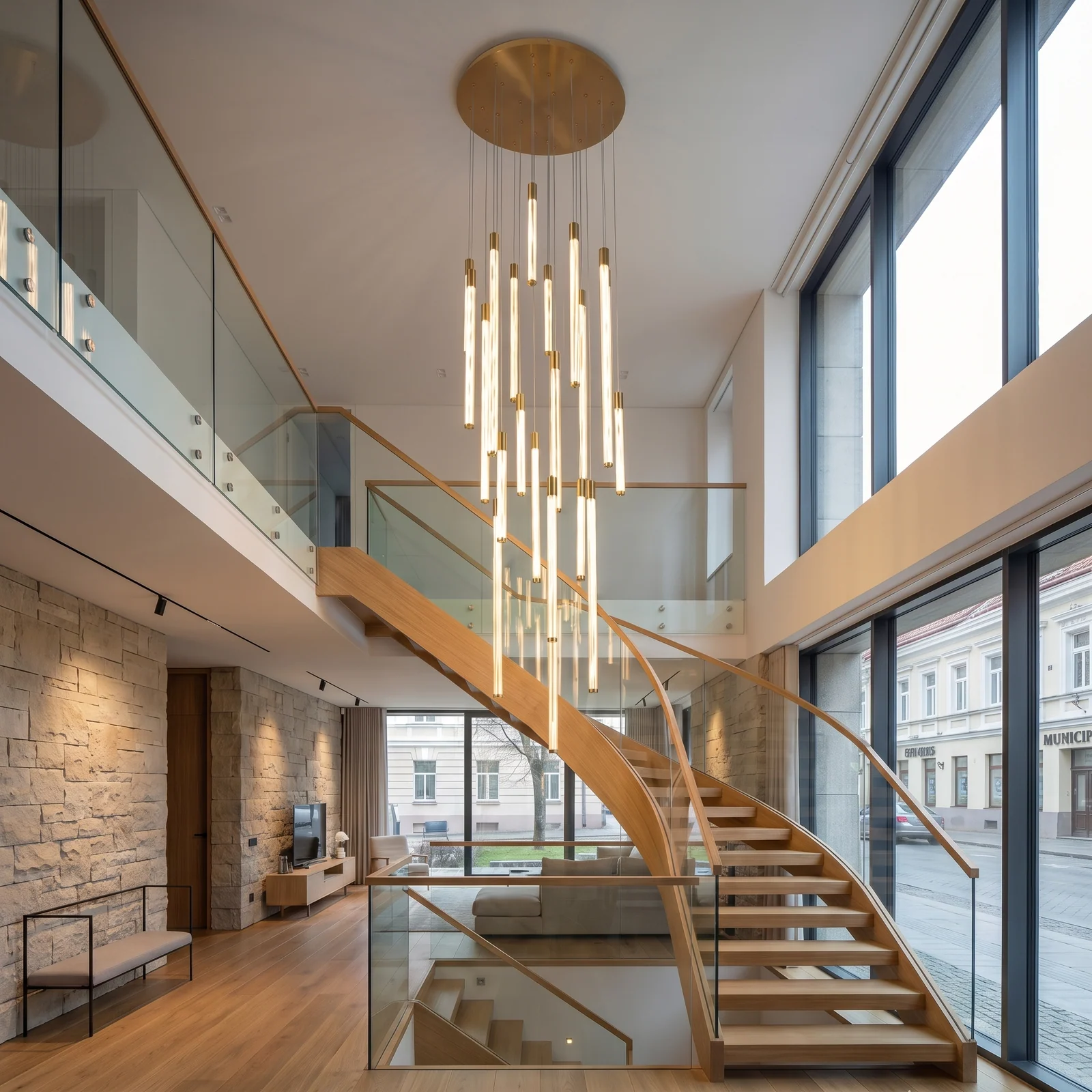 Lithuania Linear Staircase Chandelier