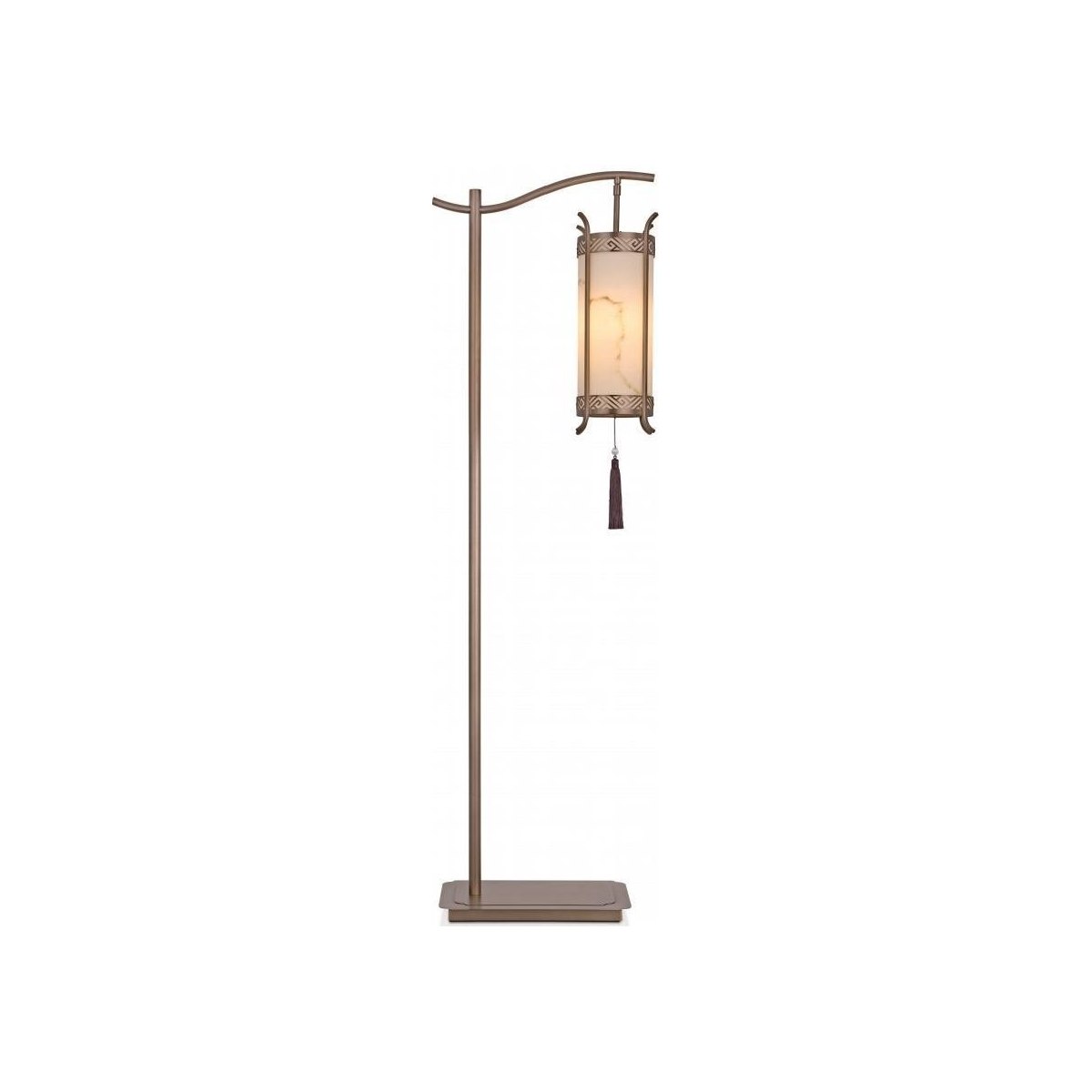 SinWay Floor-020 &middot; Natural marble and Spanish alabaster floor lamp