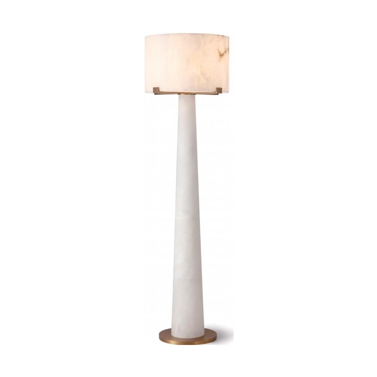 SinWay Floor-001 &middot; Natural marble and Spanish alabaster floor lamp