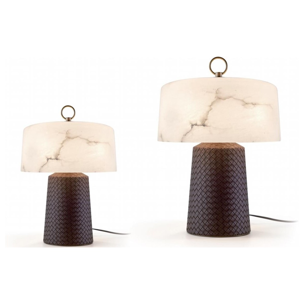 SinWay Table-050 &middot; Natural marble and Spanish alabaster table lamp