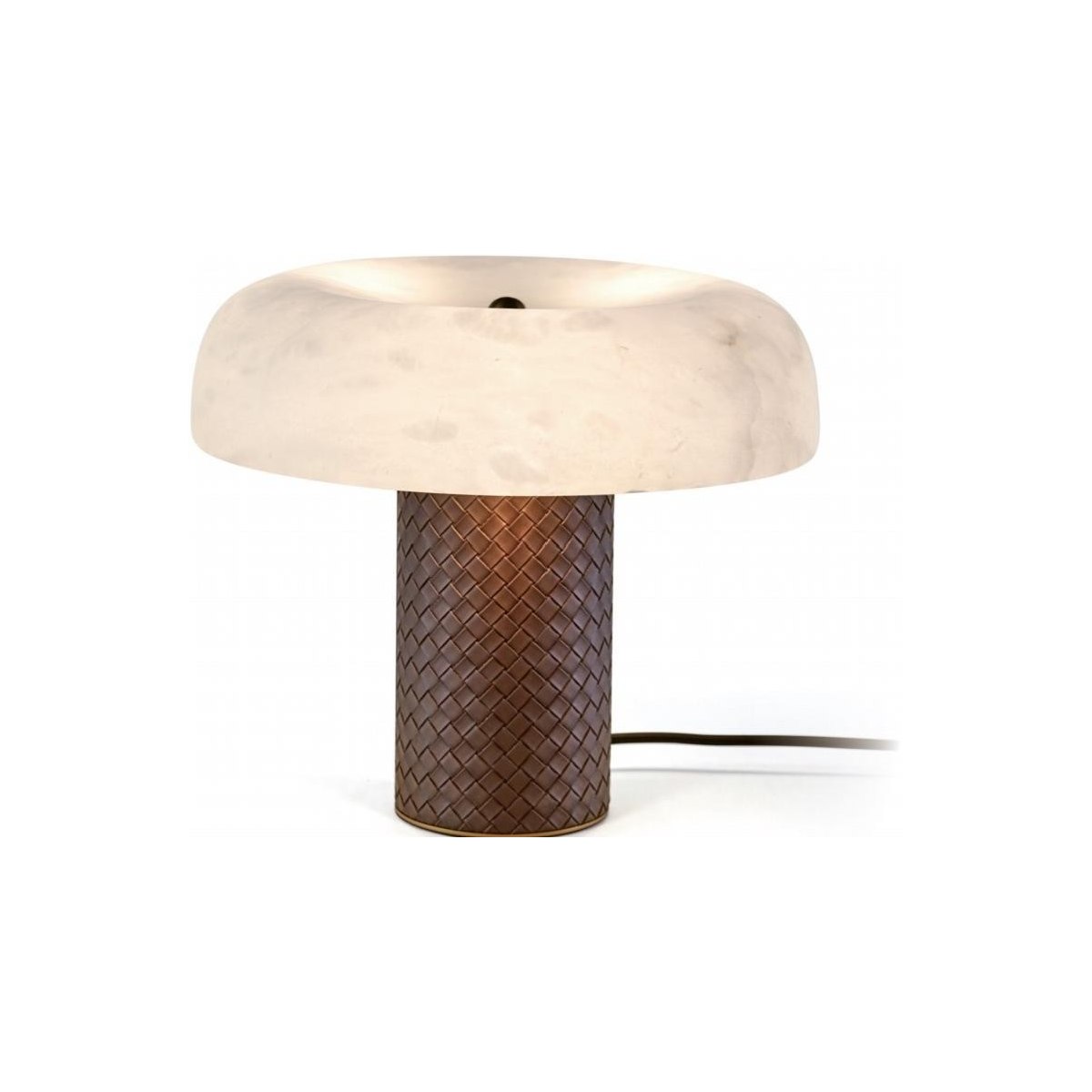 SinWay Table-046 &middot; Natural marble and Spanish alabaster table lamp
