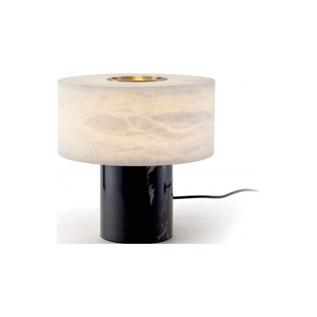 SinWay Table-049 &middot; Natural marble and Spanish alabaster table lamp