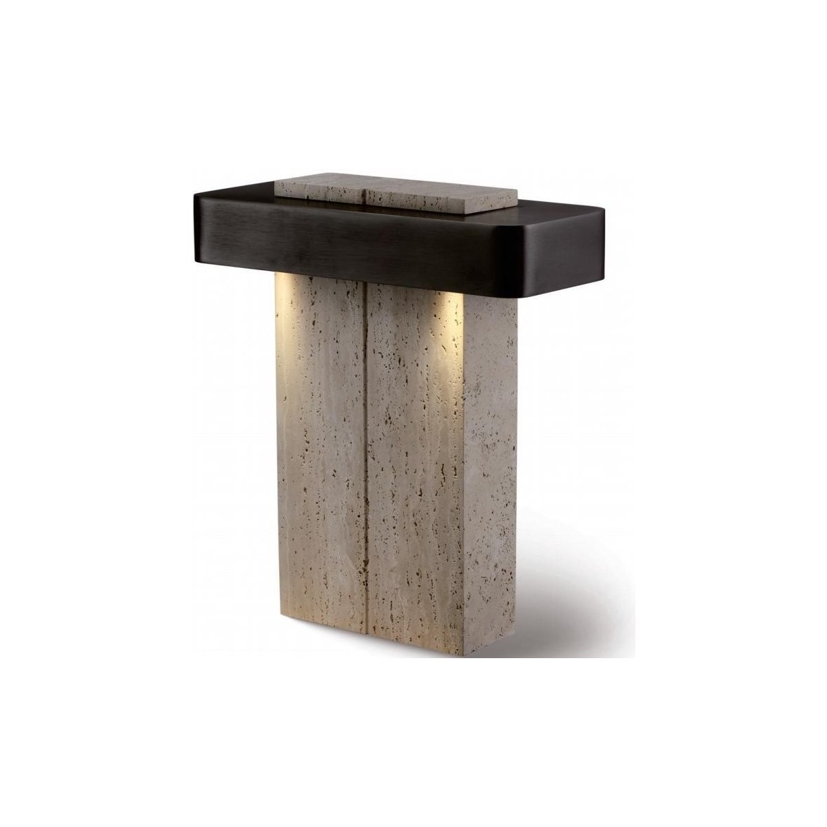 SinWay Table-072 &middot; Natural marble and Spanish alabaster table lamp