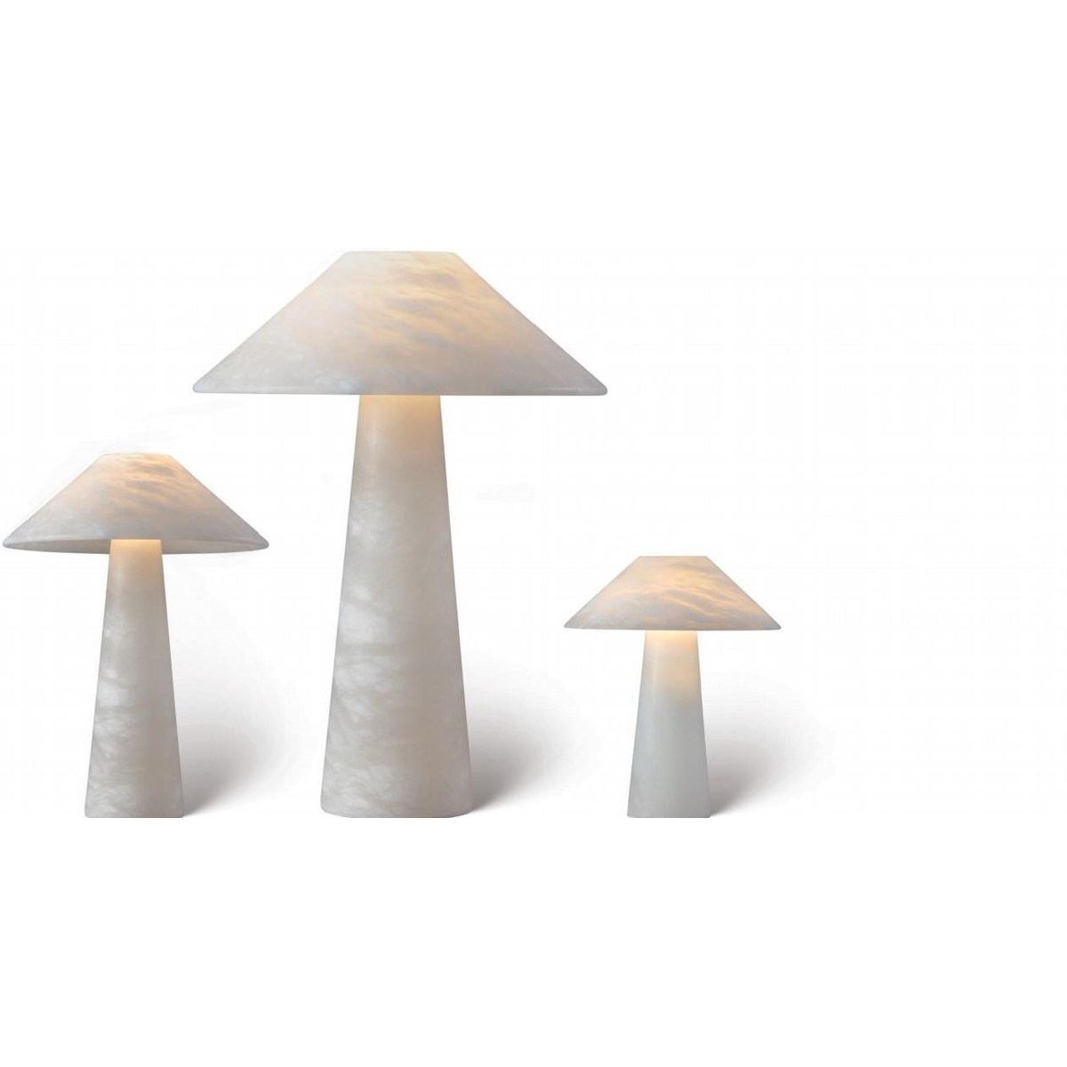 SinWay Table-036 &middot; Natural marble and Spanish alabaster table lamp