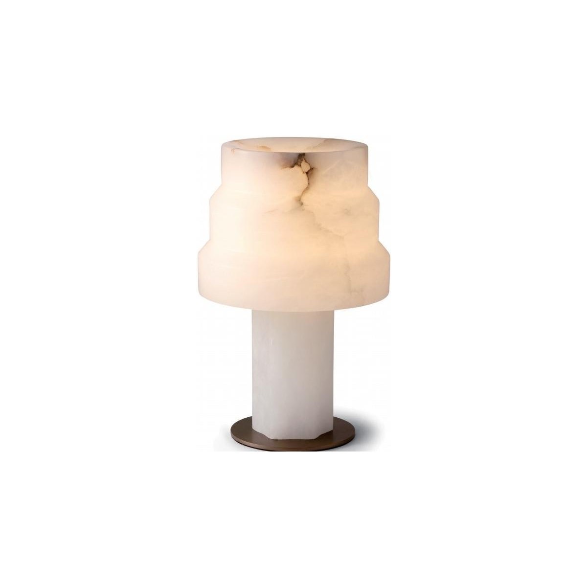 SinWay Table-053 &middot; Natural marble and Spanish alabaster table lamp