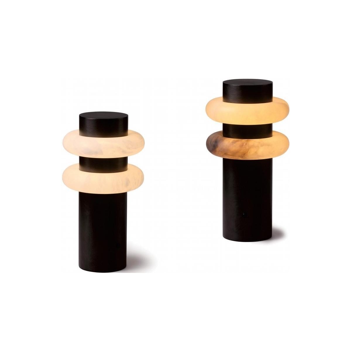 SinWay Table-064 &middot; Natural marble and Spanish alabaster table lamp