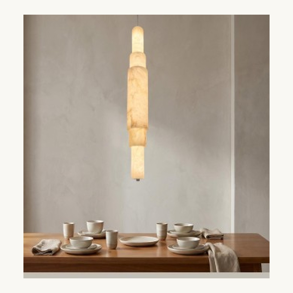 SinWay Pendant-004 &middot; Natural marble and Spanish alabaster pendant light
