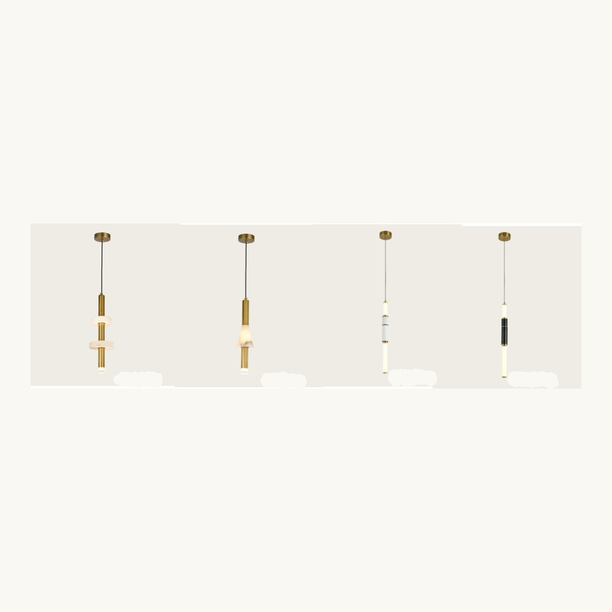SinWay Pendant-014 &middot; Natural marble and Spanish alabaster pendant light