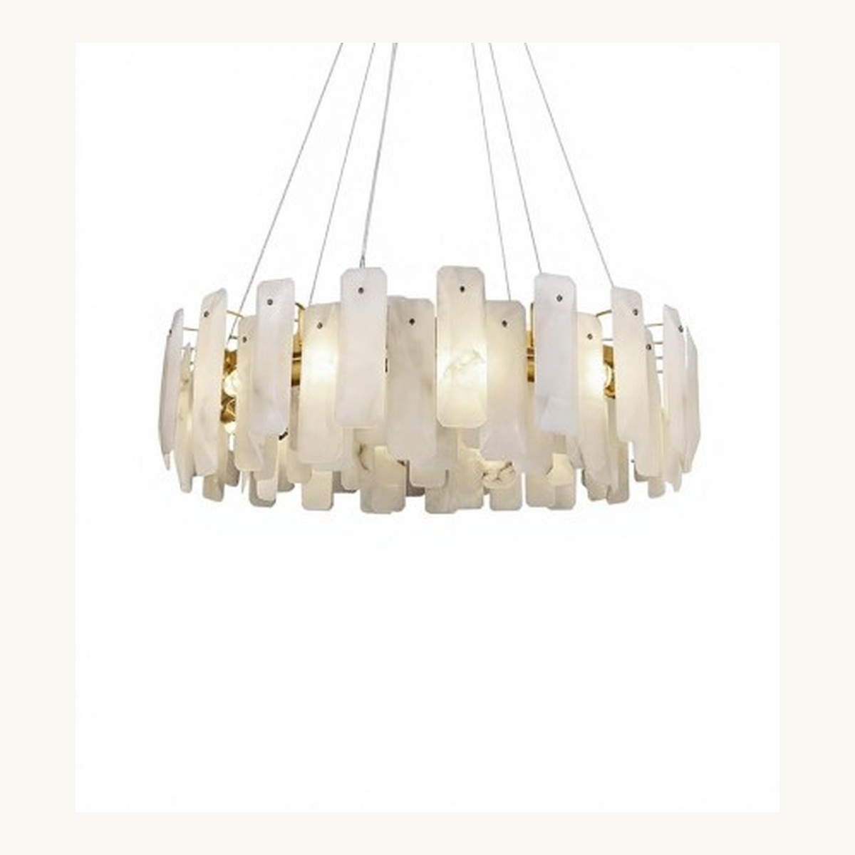 SinWay Pendant-033 &middot; Natural marble and Spanish alabaster pendant light