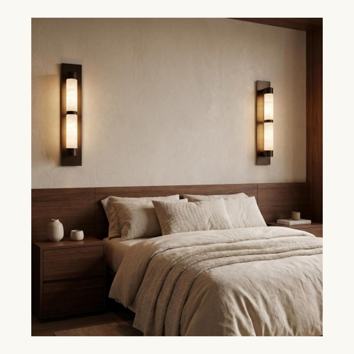 SinWay Wall-003 &middot; Natural marble and Spanish alabaster wall light