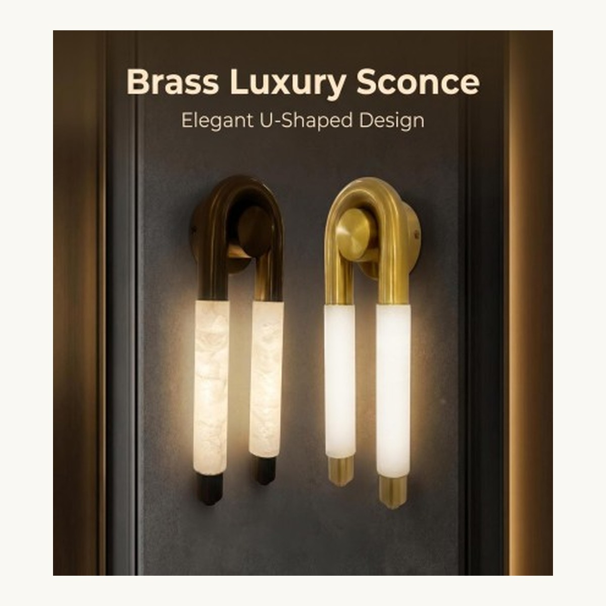SinWay Wall-012 &middot; Natural marble and Spanish alabaster wall light