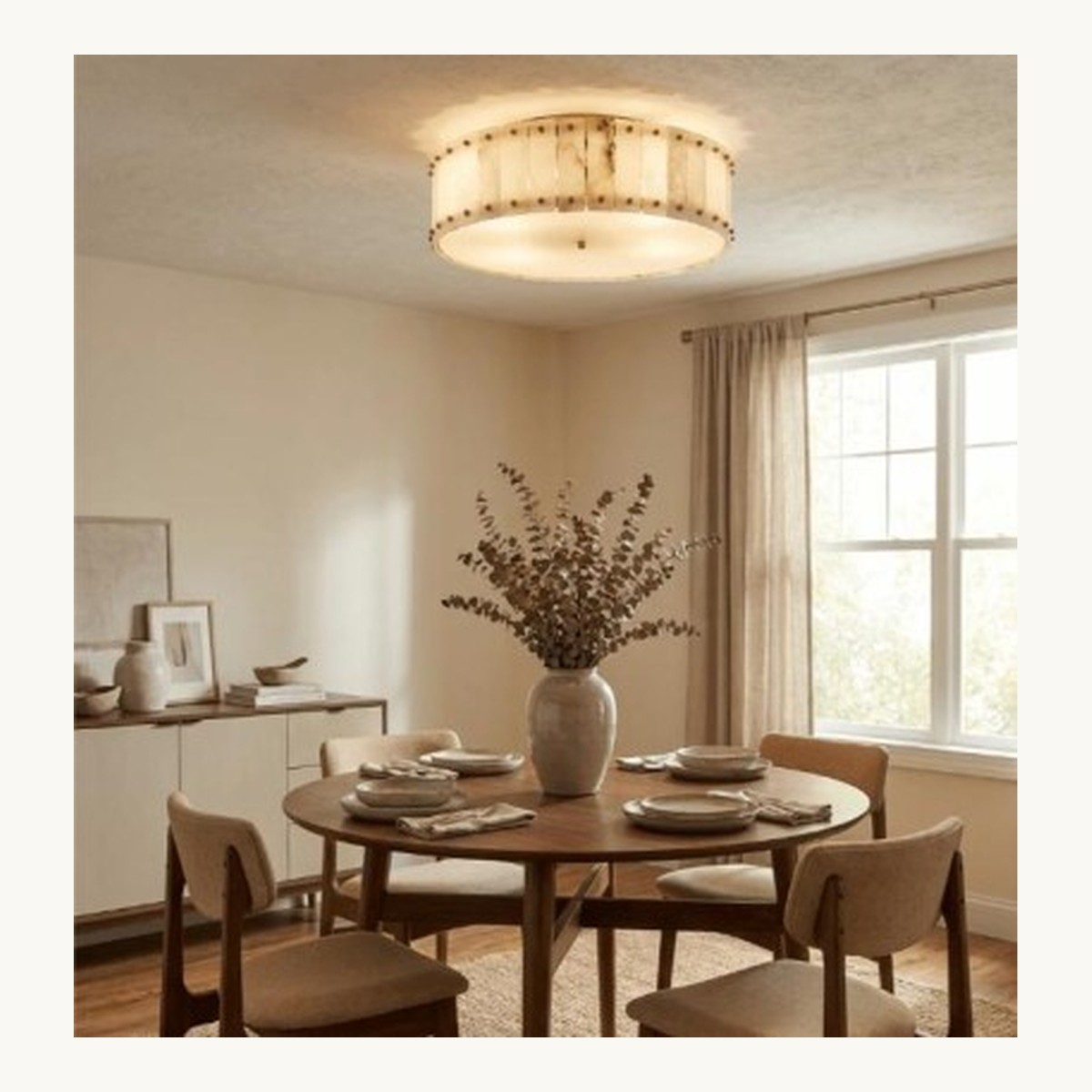 SinWay Pendant-053 &middot; Natural marble and Spanish alabaster pendant light
