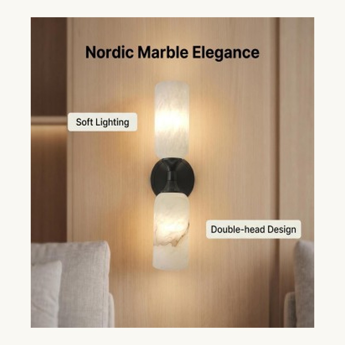 SinWay Wall-023 &middot; Natural marble and Spanish alabaster wall light