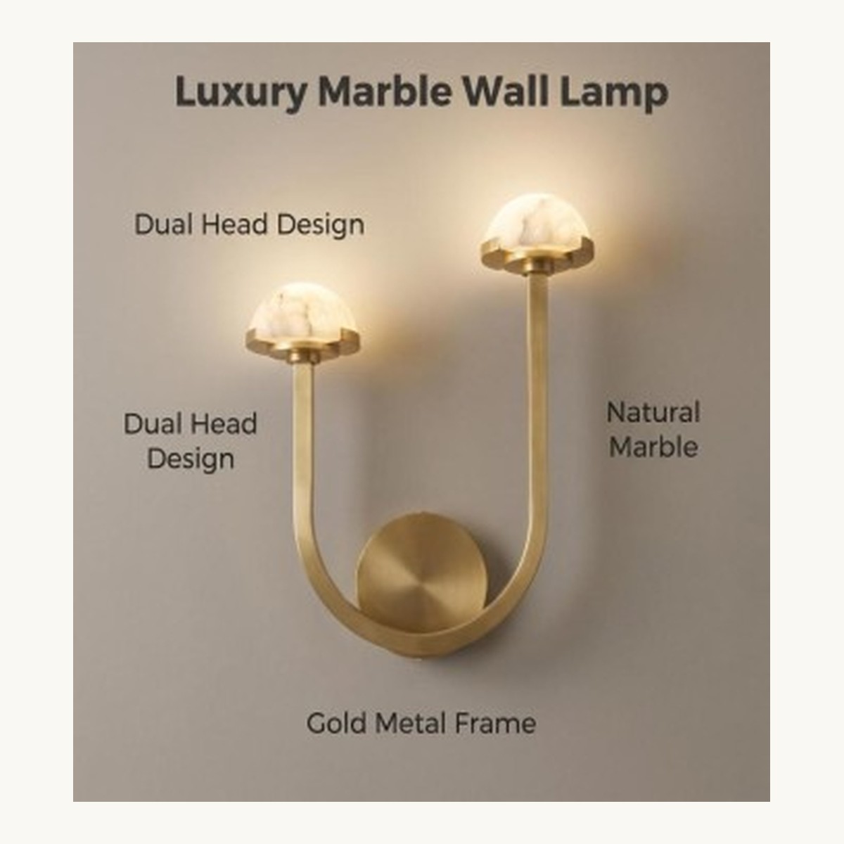 SinWay Wall-024 &middot; Natural marble and Spanish alabaster wall light