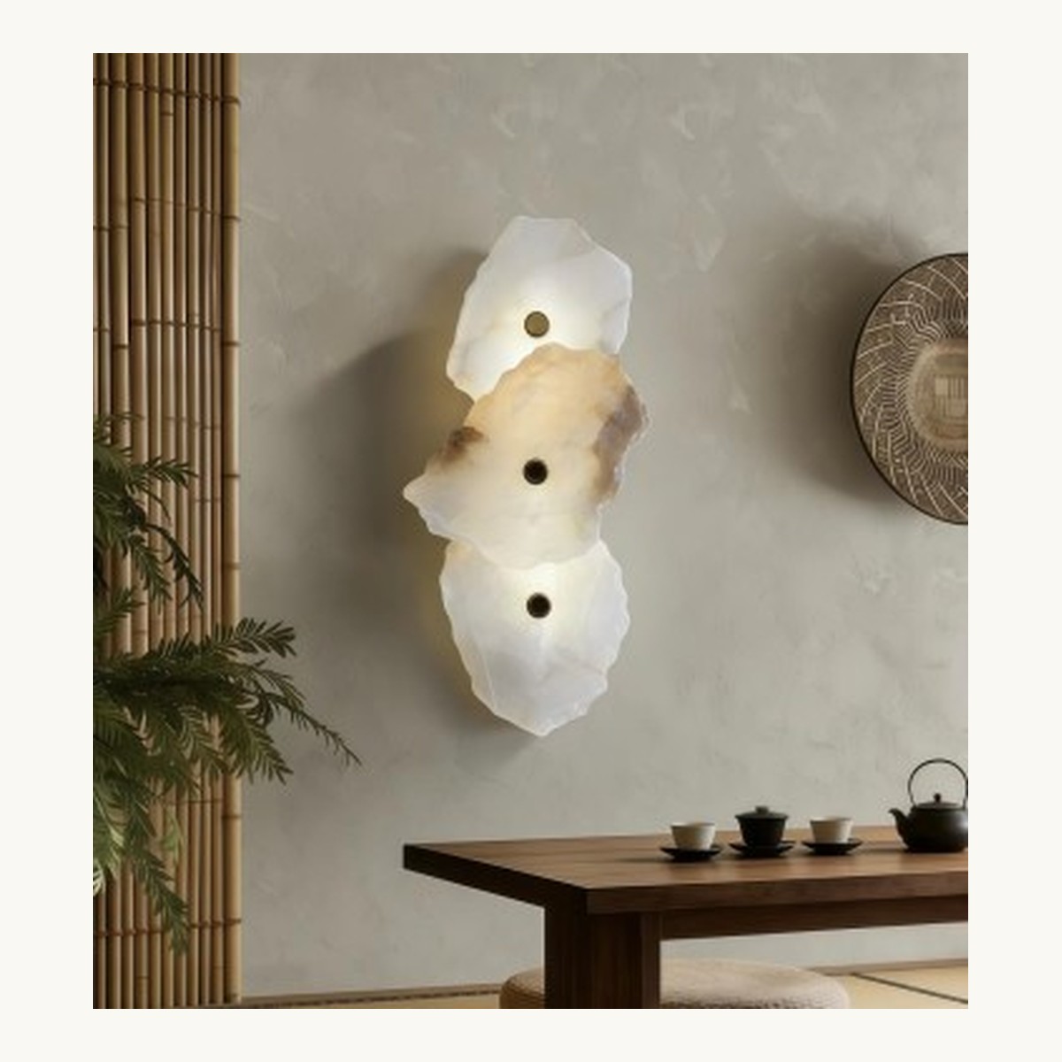 SinWay Wall-032 &middot; Natural marble and Spanish alabaster wall light