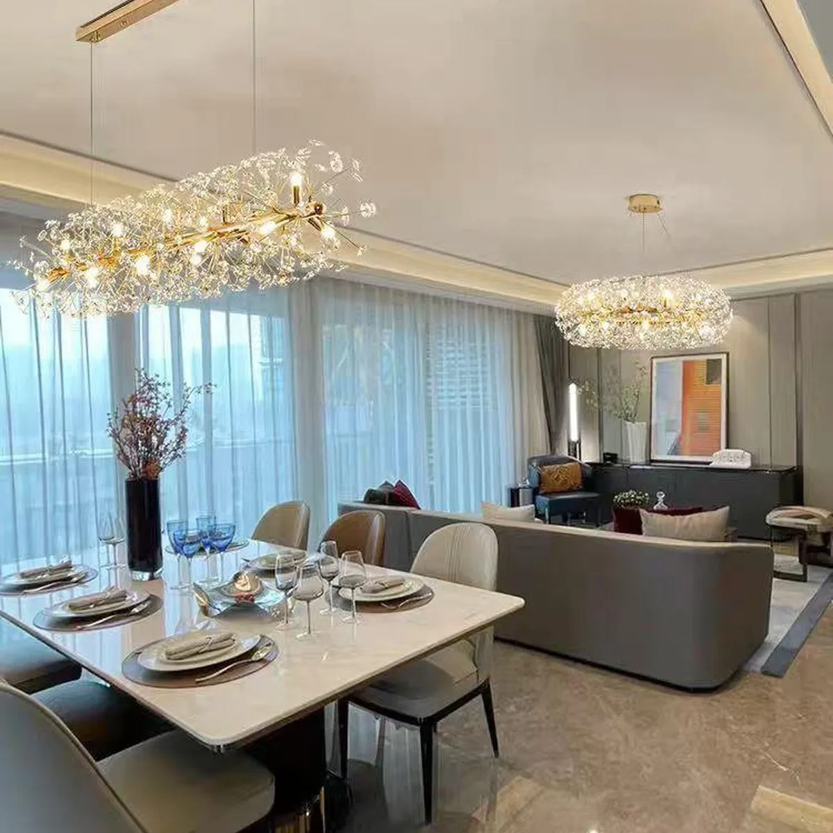 SinWay sinway-murano-138 · Murano Style Crystal Pendant Lamp